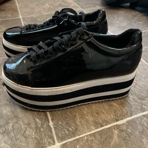 Black Platform Sneakers